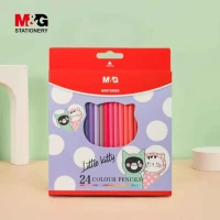 Pensil Warna M&G HEX 24 Colours Patel Wood AWP39809 Color Pensil 24 Warna